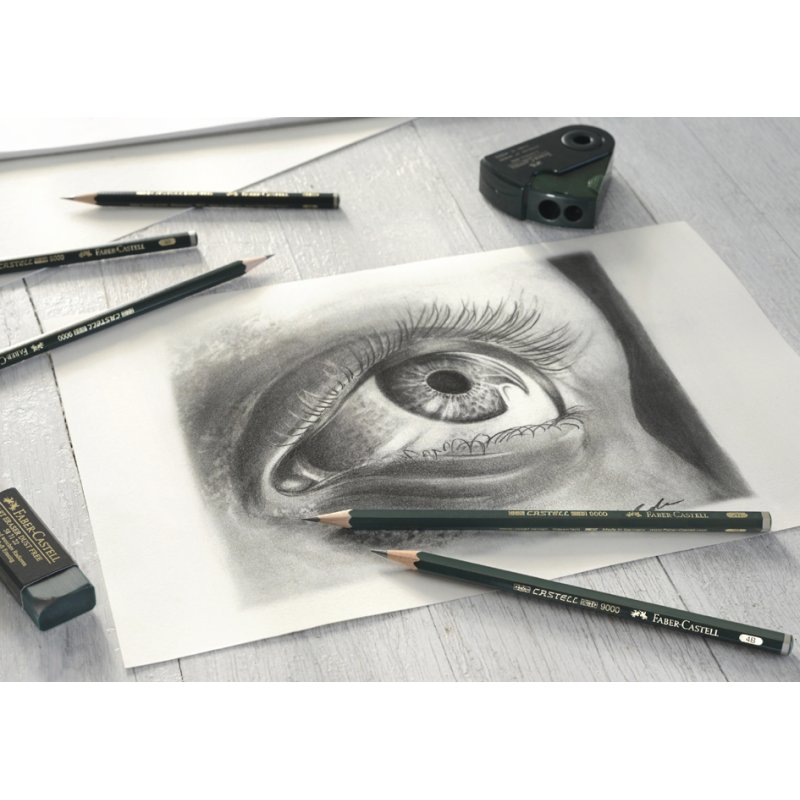 Faber-Castell crayons CASTELL 9000 Design, 12 pièces, étui métallique